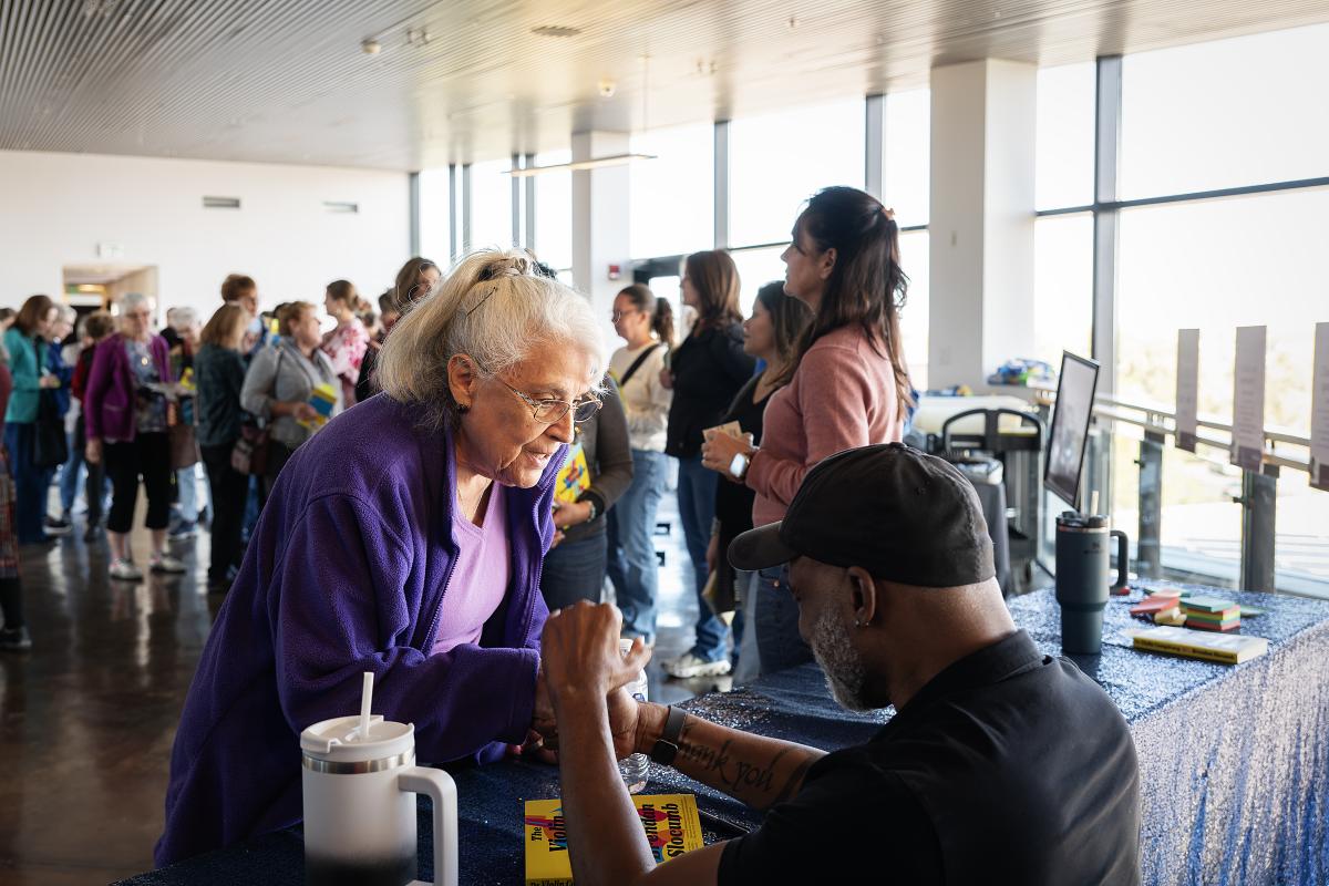 public author talk crowd