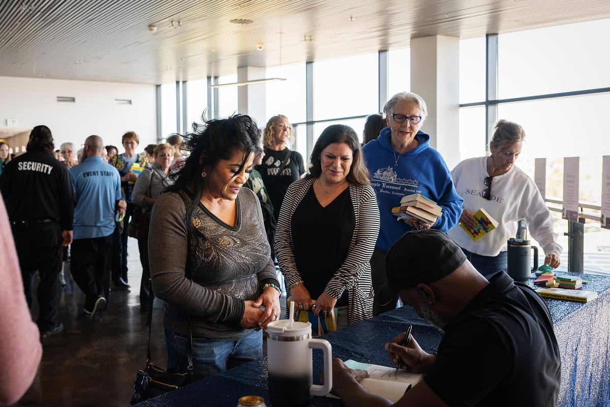 public author talk crowd