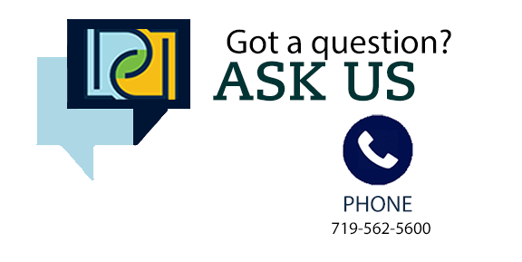 library logo, call us 719 562 5600