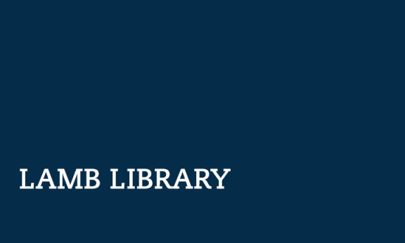 lamb library blue decorative box
