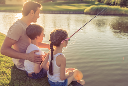 family fishing